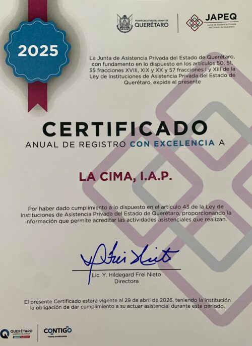 Certificado Anual de Registro 2025